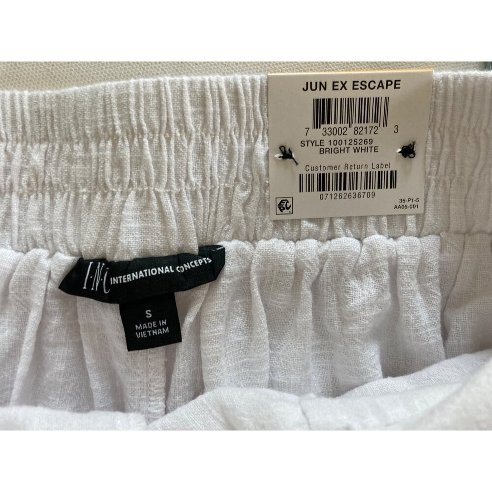 NWT INC INTERNATIONAL CONCEPTS  Tiered Ruffled Shorts  White Small - Picture 5 of 6